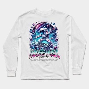 HOUSE MUSIC  - Dj Astronaut Galaxy (black) Long Sleeve T-Shirt